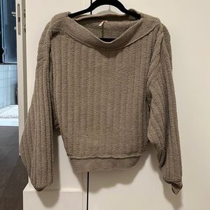 Drop shoulder oversized sweater